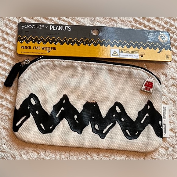 Yoobi x Peanuts Handbags - Yoobi x Peanuts Pencil Case with Snoopy Pin NWT